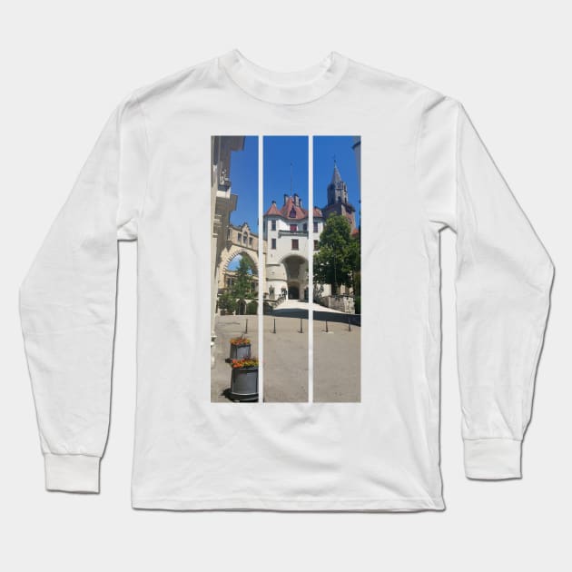 Sigmaringen castle in the Baden-Wurttemberg. Residence of the Hohenzollern earls and princes. It stands on the hill known as Castle Rock. Sunny summer day. Germany (vertical) Long Sleeve T-Shirt by fabbroni-art